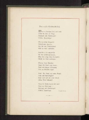 Der erste Liebesbrief.