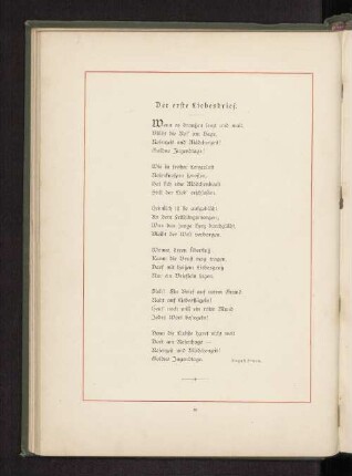 Der erste Liebesbrief.