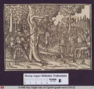 Davids Sohn Absalom wird von Joab getötet (2. Sam.18, 14).