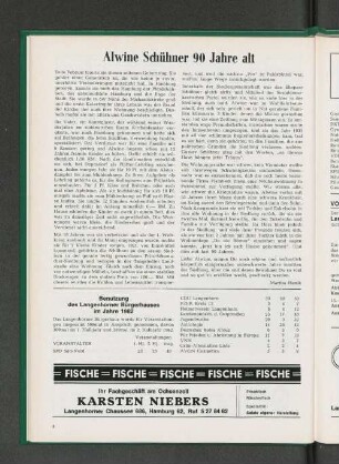Alwine Schühner 90 Jahre alt