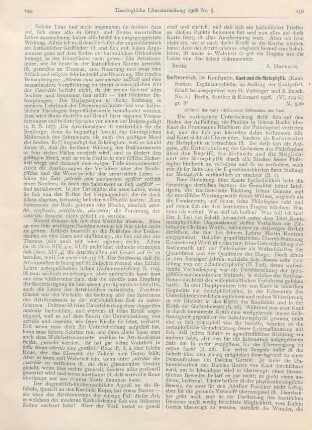 150-152 [Rezension] Oesterreich, Konstantin, Kant und die Metaphysik