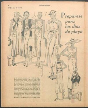 Prepárese para los días de playa [Dibujos] : Para la mujer