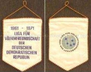 Wimpel der Liga für Völkerfreundschaft zum 10. Jahrestag