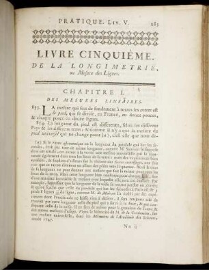 Livre Cinquiéme. De la Longimetrie, ou Mesure des Lignes.