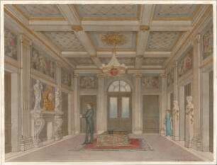 Bühlmann, Josef; Herrschaftliche Villa - Innenraum (Perspektive)