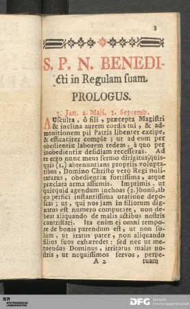 Regulæ Prologus.
