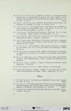 Zinn (Nr. 133-153)