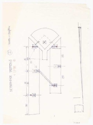 Deutsche Bibliothek, Frankfurt/Main: Grundriss mit Treppen