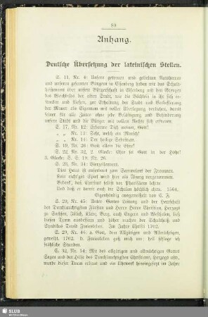 Anhang. Deutsche Übersetzung der lateinischen Stellen