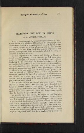 Religious Outlook in China.
