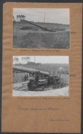 Erbeutetes ruß. Schiffsgeschütz in Kowno