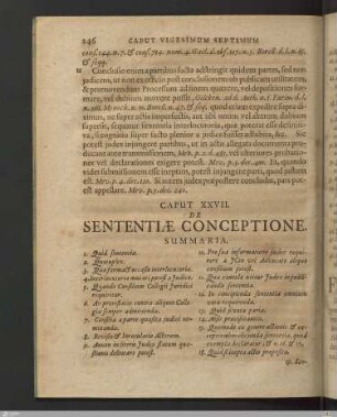 Caput XXVII. De Sententiæ conceptione.