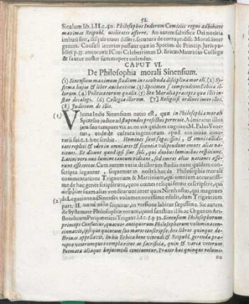 Caput VI. De Philosophia morali Sinensium.