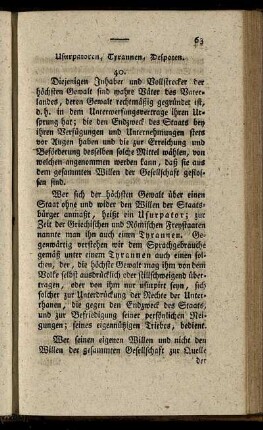 § 40. Usurpatoren, Tyrannen, Despoten.