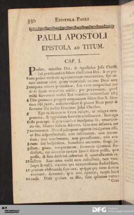 Pauli Apostoli Epistola ad Titum.