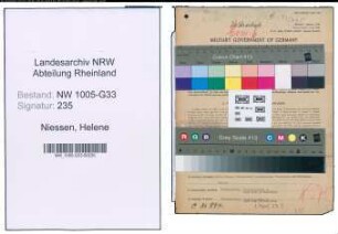 Entnazifizierung Helene Niessen , geb. 24.04.1898 (Lehrerin)