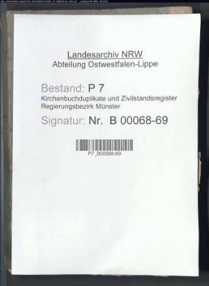Belegakte zum Heiratsregister 1811 der Munizipalität Beelen