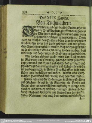 Das XLIX. Capitel. Von Tuchmachern