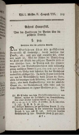 Achtes Hauptstück.
