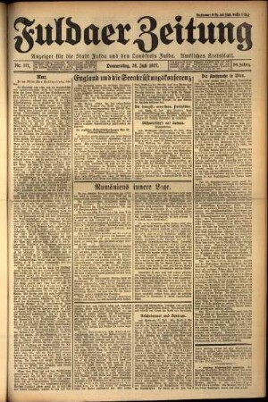 Ausgabe vom Donnerstag, den 28. Juli 1927.