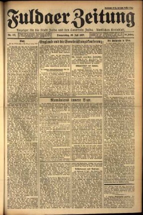 Ausgabe vom Donnerstag, den 28. Juli 1927.