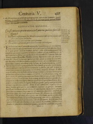 Observatio LXXXIIII. Constitutiones procuratoriae in Camera qualiter fieri debeant?