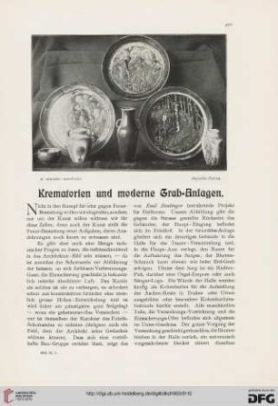 Krematorien und moderne Grabanlagen
