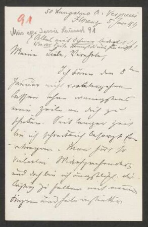 Brief an Marie von Bülow : 05.01.1894