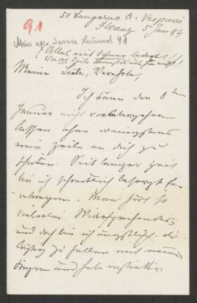 Brief an Marie von Bülow : 05.01.1894