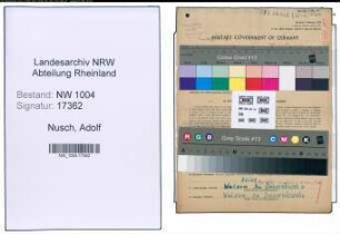 Entnazifizierung Adolf Nusch , geb. 08.11.1905 (Lokfuehrer)