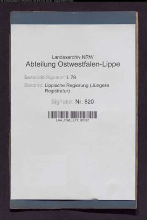 Rechnung der Armenkasse zu Salzuflen