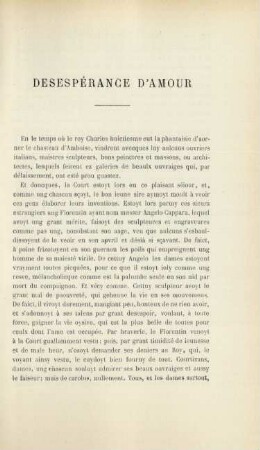 Desespérance d'amour
