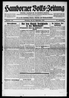 Hamborner Volks-Zeitung. 1911-1929