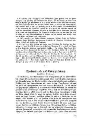 Werkunterricht und Linearzeichnung