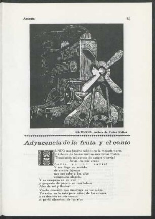Adyacencia de la fruta y el canto