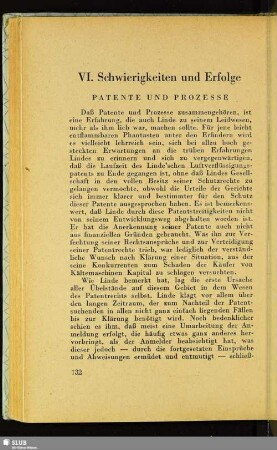 VI. Schwierigkeiten und Erfolge