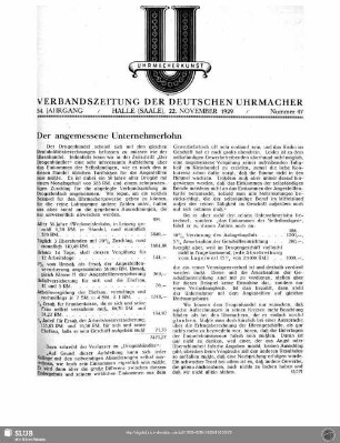 Der angemessene Unternehmerlohn