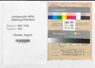 Entnazifizierung August Klemke , geb. 23.01.1905 (Bergmann)