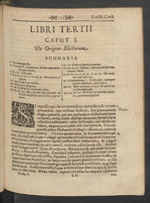 Caput I. De Origine Electorum