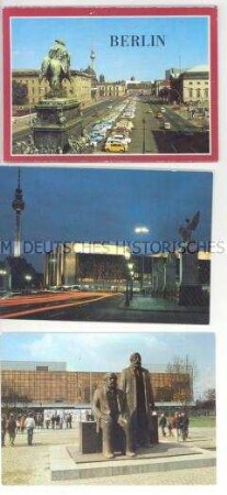 Postkartenmappe mit Berlin-Postkarten, für Delegierte des 11. FDGB-Kongresses