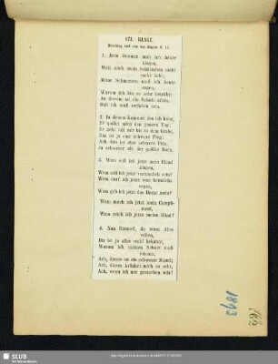 1893 Klage: Mein Jammer muß ich heute klagen