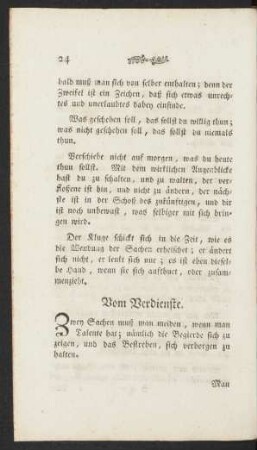 Vom Verdienste