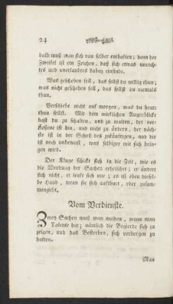 Vom Verdienste
