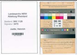 Entnazifizierung Heinrich Juette , geb. 18.01.1898 (Polizist)