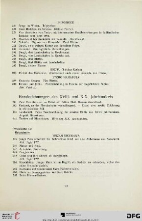 Handzeichnungen des XVIII. und XIX. Jahrhunderts (Nr. 241-417)