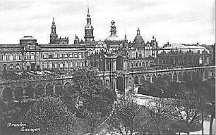 Dresden, Zwinger : Dresden. Zwinger. Ansicht von Westen