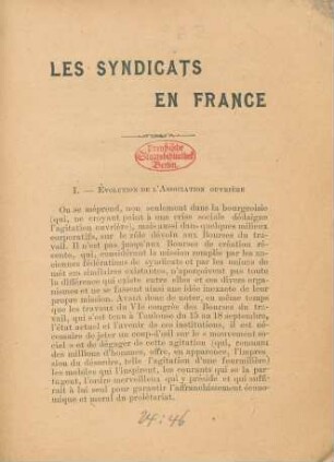 Les Syndicats En France