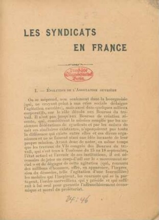 Les Syndicats En France