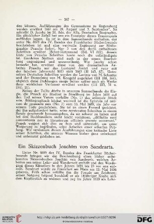 Ein Skizzenbuch Joachim von Sandrarts