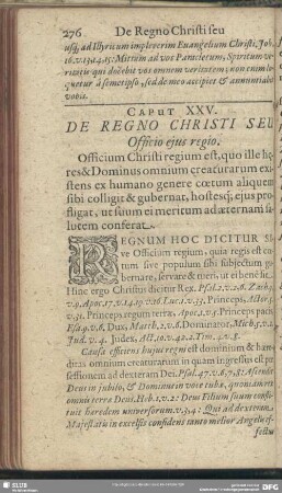 XXV. De Regno Christi Seu Officio ejus regio